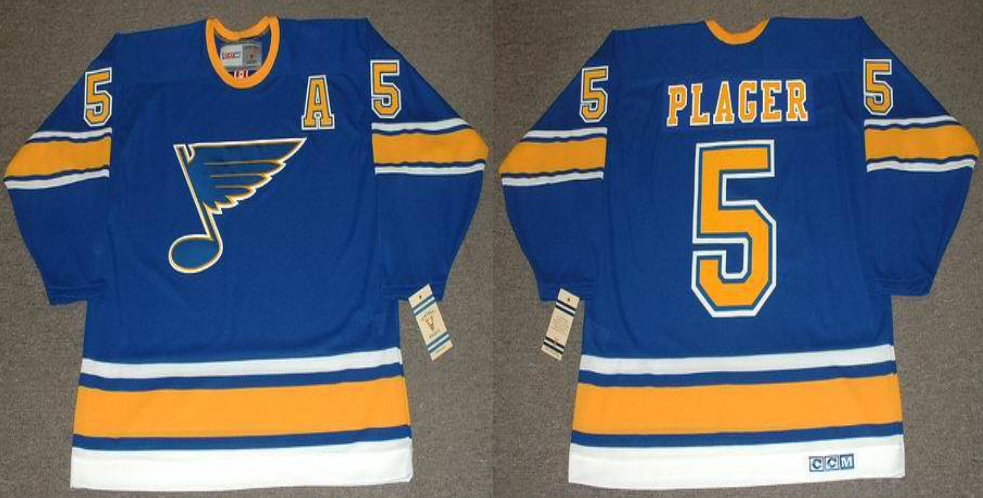 2019 Men St.Louis Blues #5 Plager blue CCM NHL jerseys->minnesota vikings->NFL Jersey